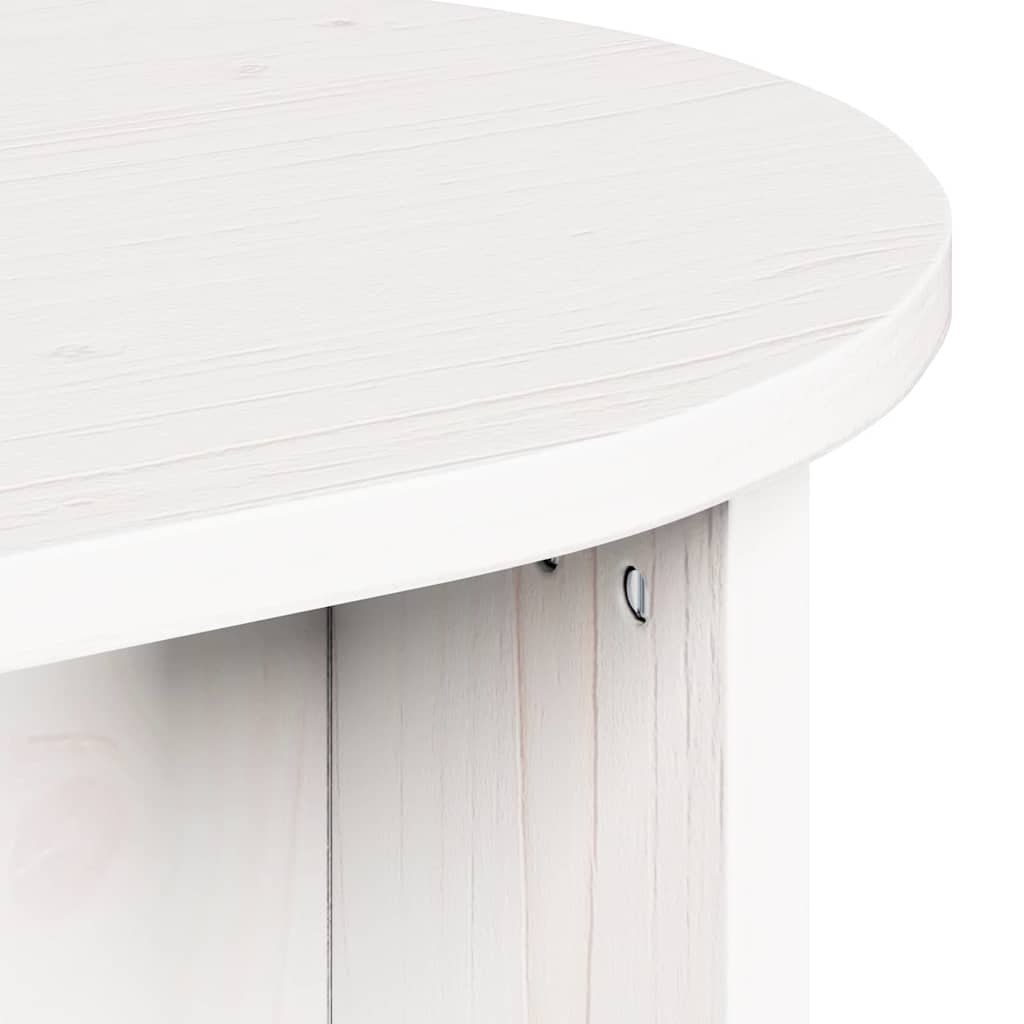 Coffee table White 80 x 39.5 x 35 cm Solid pine wood