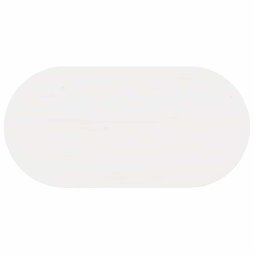Coffee table White 80 x 39.5 x 35 cm Solid pine wood