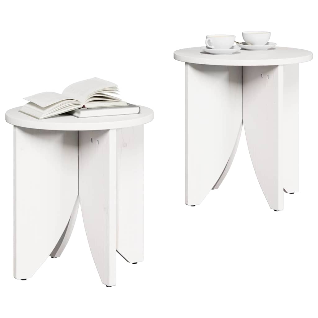 Kavos staliukas 2 pcs Balta