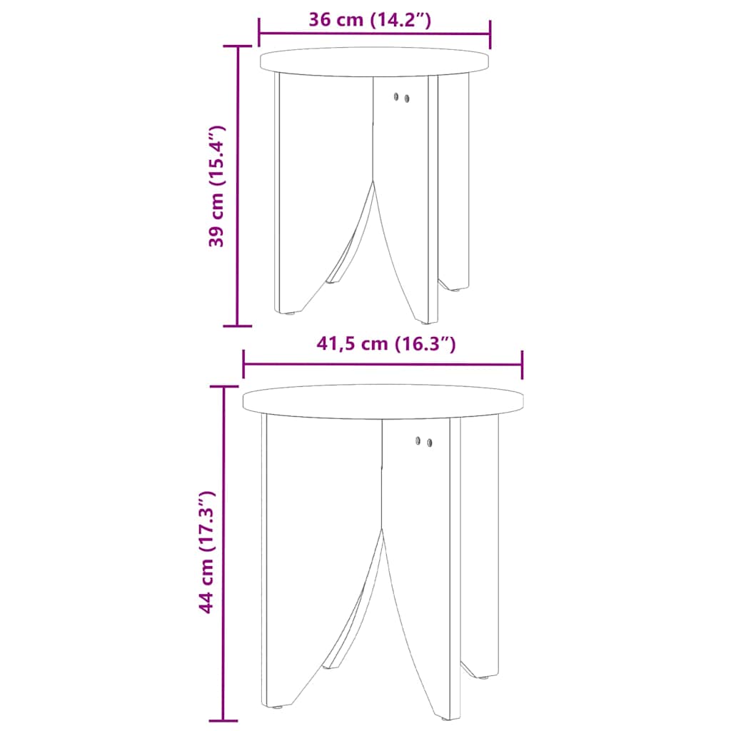 Kavos staliukas 2 pcs Balta