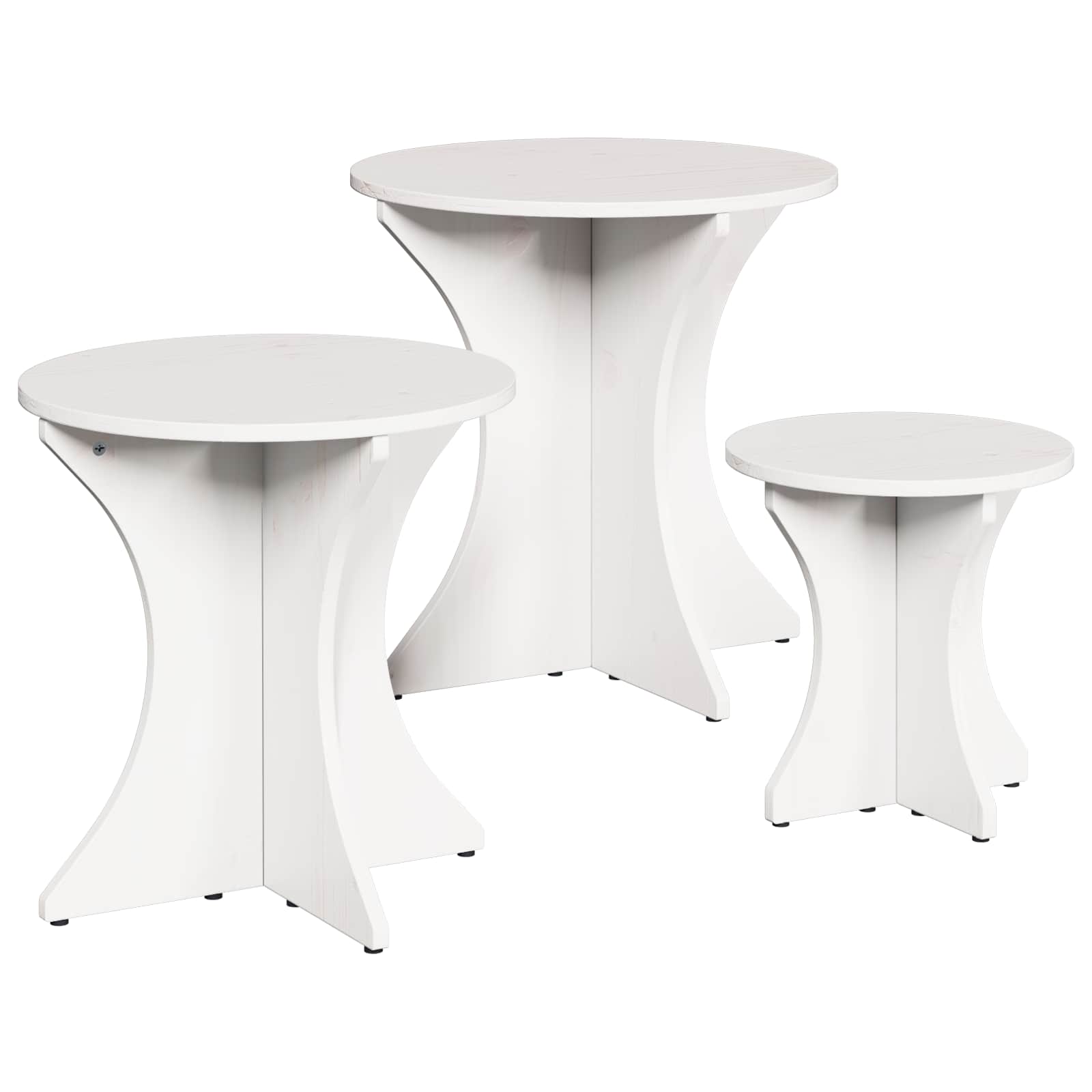Coffee table 3 pcs White