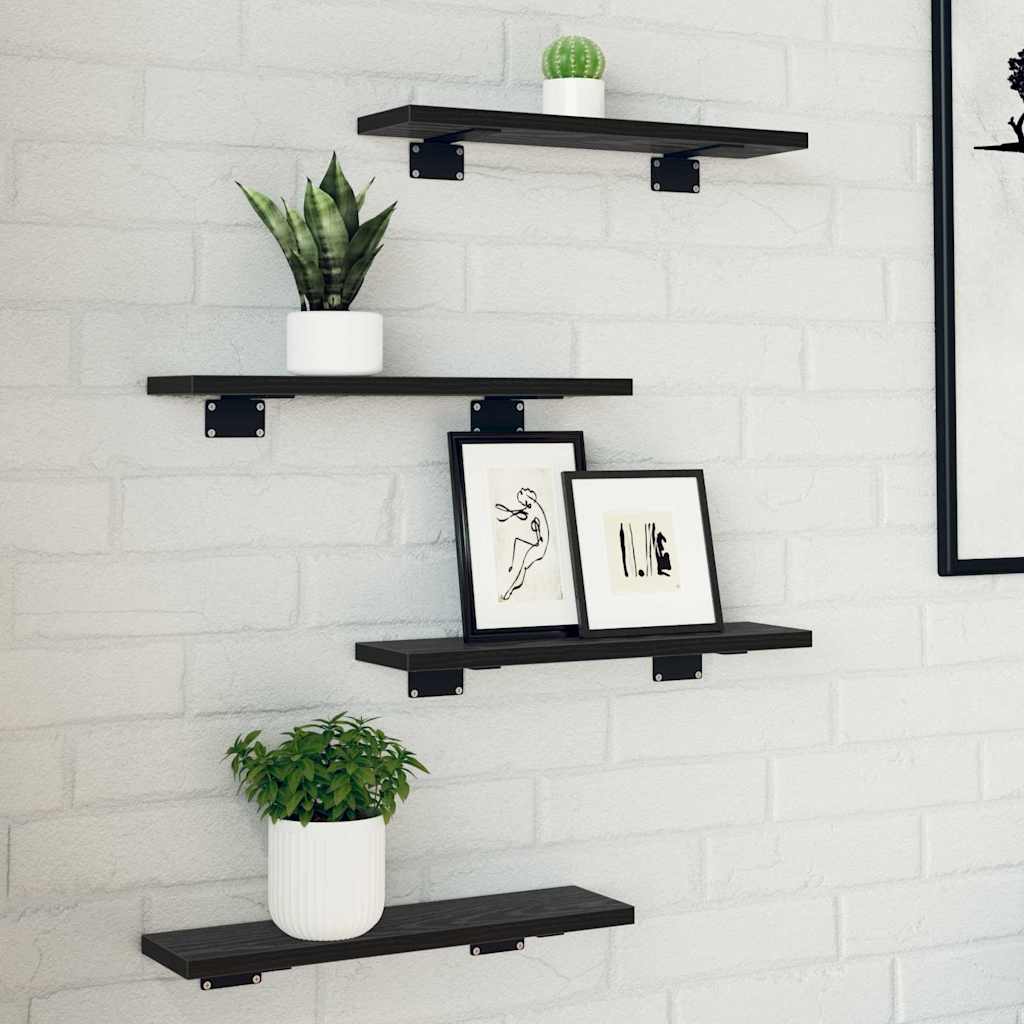 Knygų lentyna 3 lygių 4 vnt. 40 x 10 x 1,5 cm Apdirbta mediena