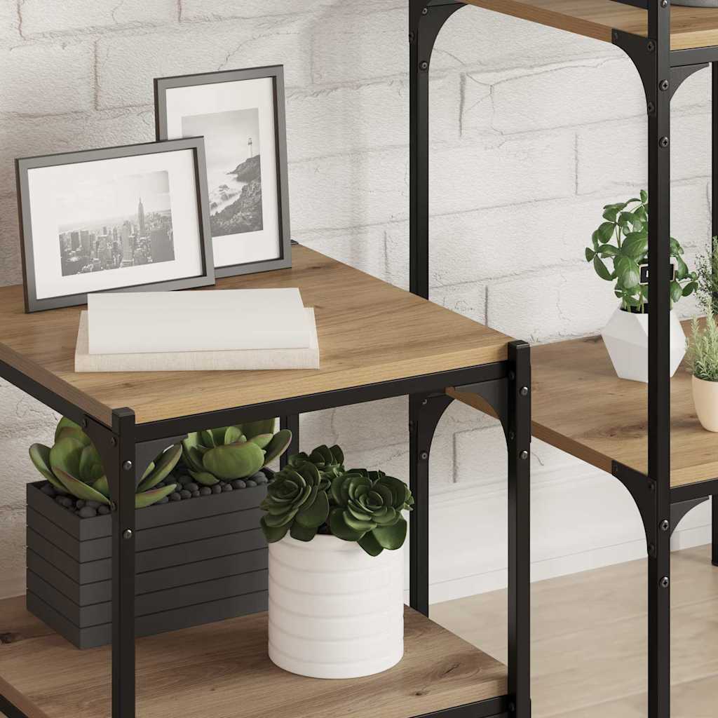 Knygų lentyna 4 pcs Ruda 40 x 40 x 1,5 cm Apdirbta mediena