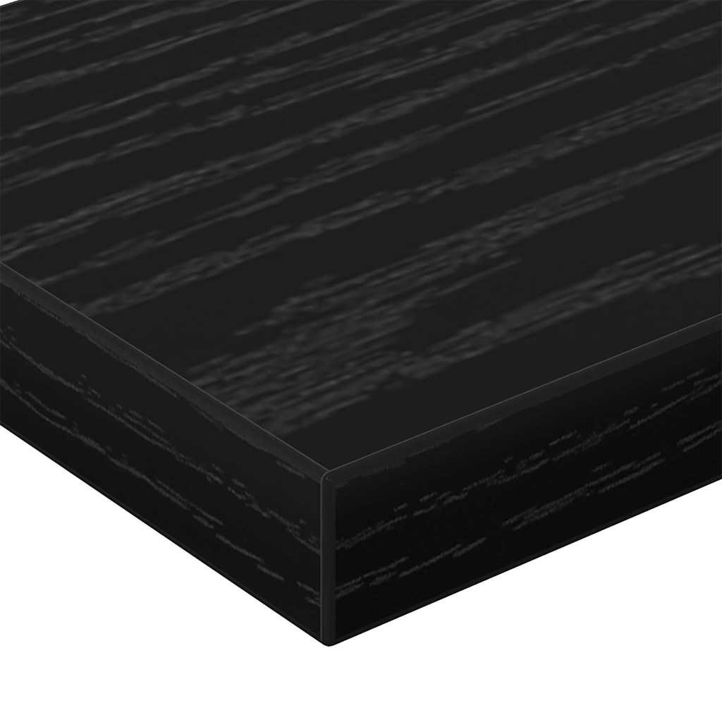 Knygų lentyna 4 pcs Juodas 60 x 10 x 1,5 cm Apdirbta mediena