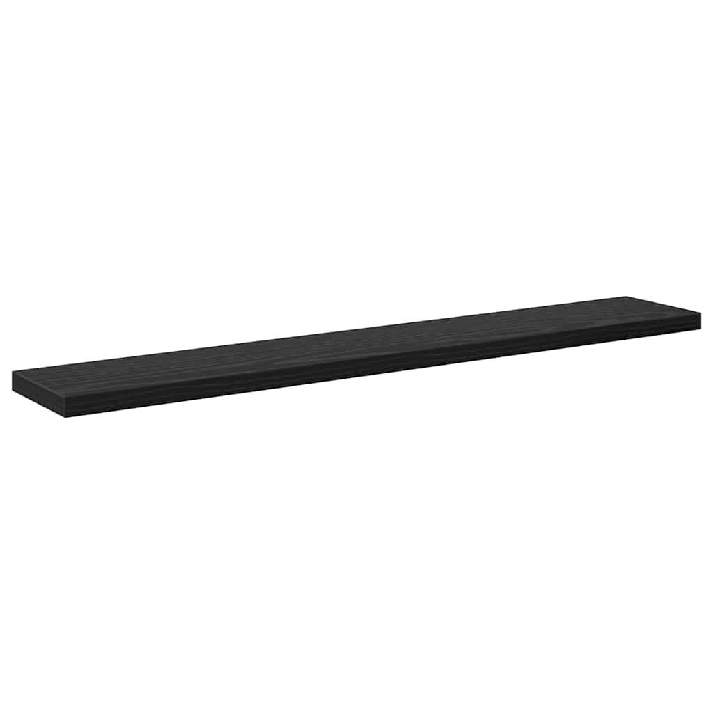 Knygų lentyna 4 pcs Juodas 60 x 10 x 1,5 cm Apdirbta mediena