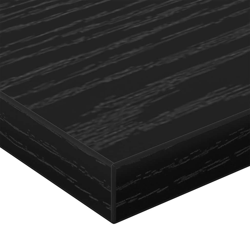 Knygų lentyna 4 pcs Juodas 60 x 20 x 1,5 cm Apdirbta mediena