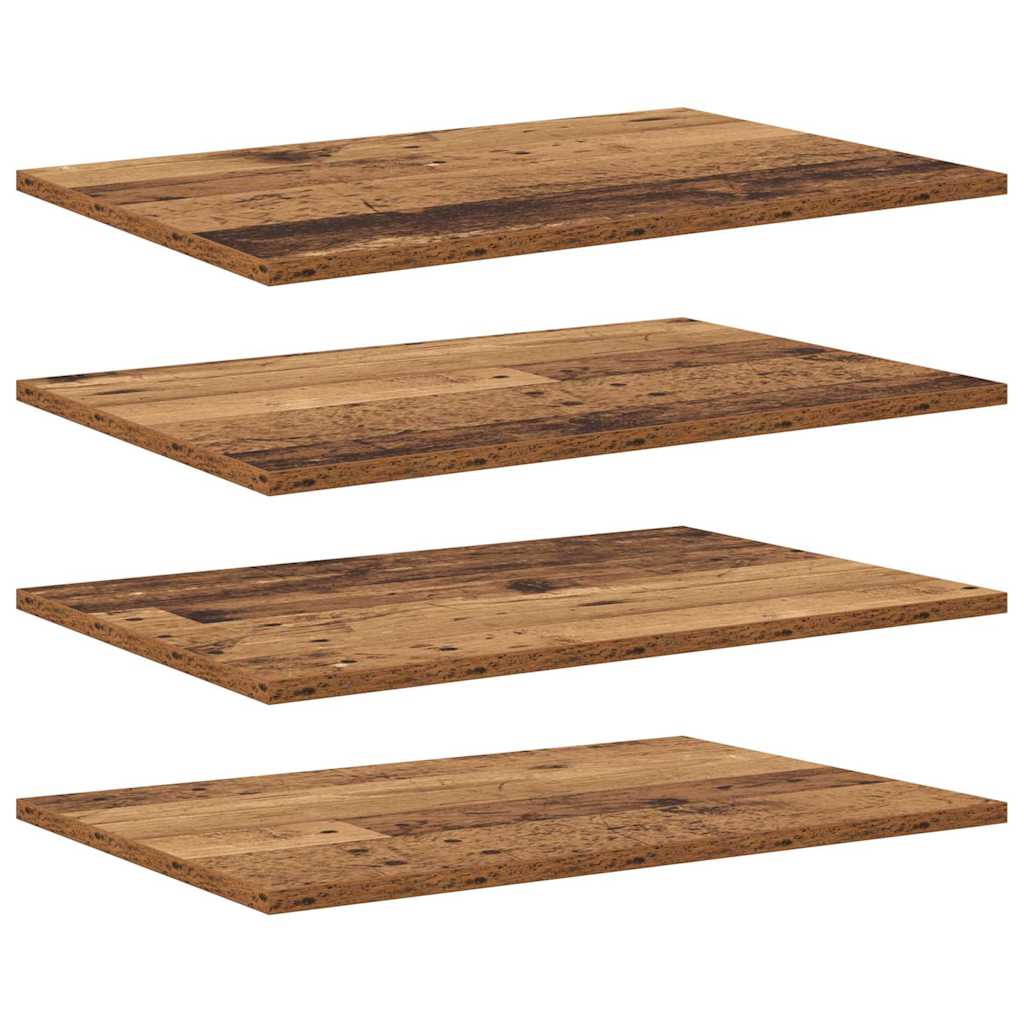 Book Shelves 4 pcs Brown 60 x 40 x 1.5 cm Engineered wood