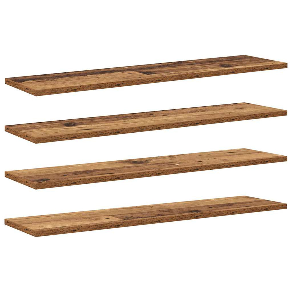 Knygų lentyna 4 pcs Ruda 80 x 20 x 1,5 cm Apdirbta mediena