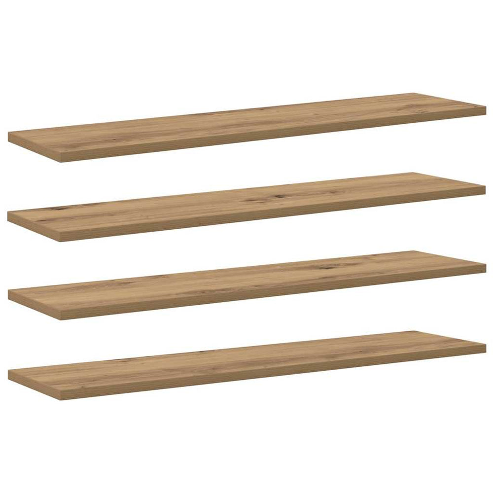 Knygų lentyna 4 pcs Ruda 80 x 20 x 1,5 cm Apdirbta mediena