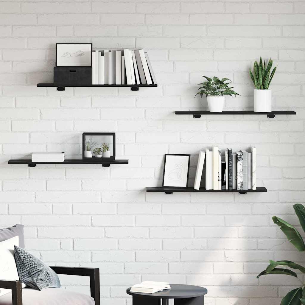 Knygų lentyna 3 aukštų 4 vnt. 80 x 20 x 1,5 cm Apdirbta mediena