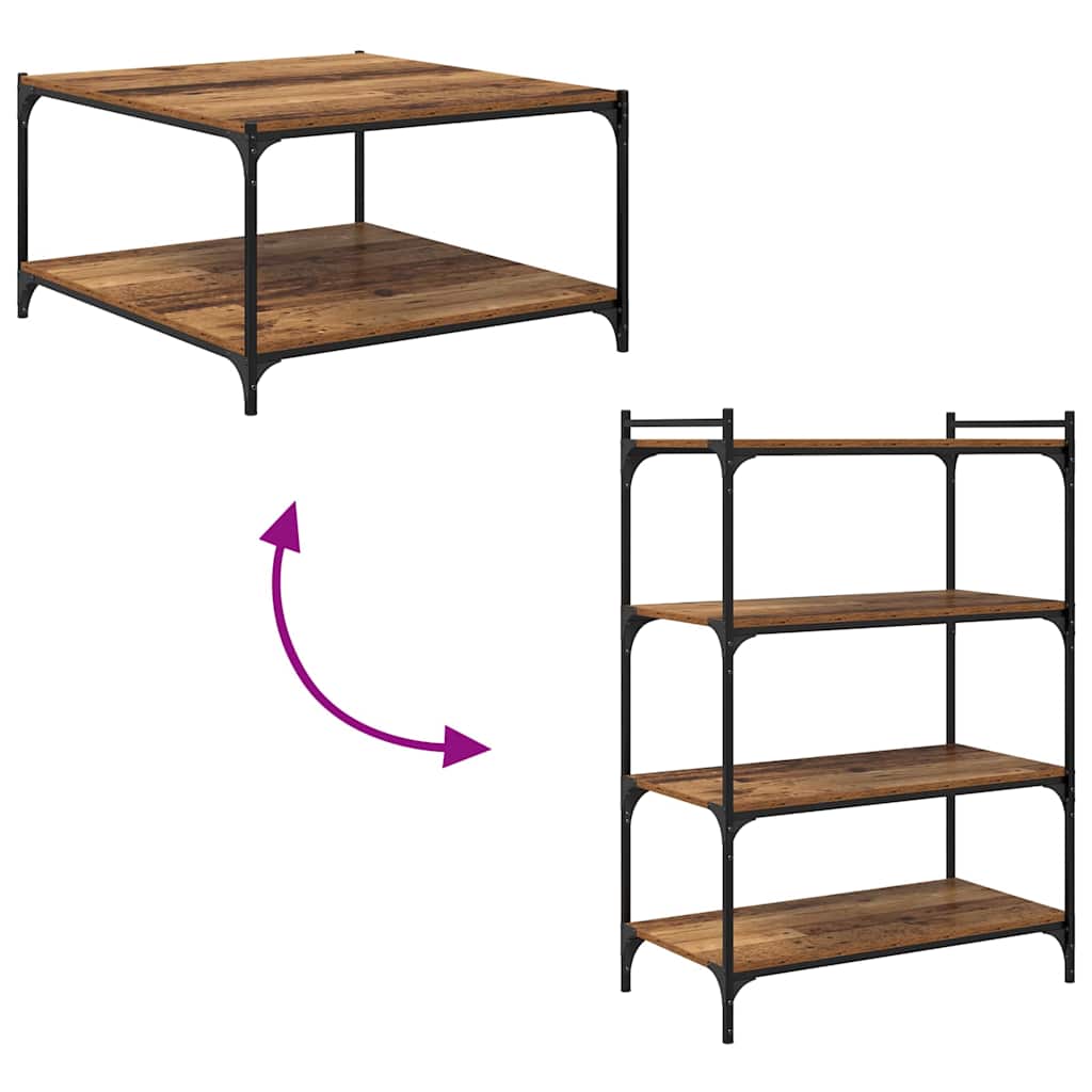 Bookcase 4 pcs Brown 80 x 40 x 1.5 cm Engineered Wood