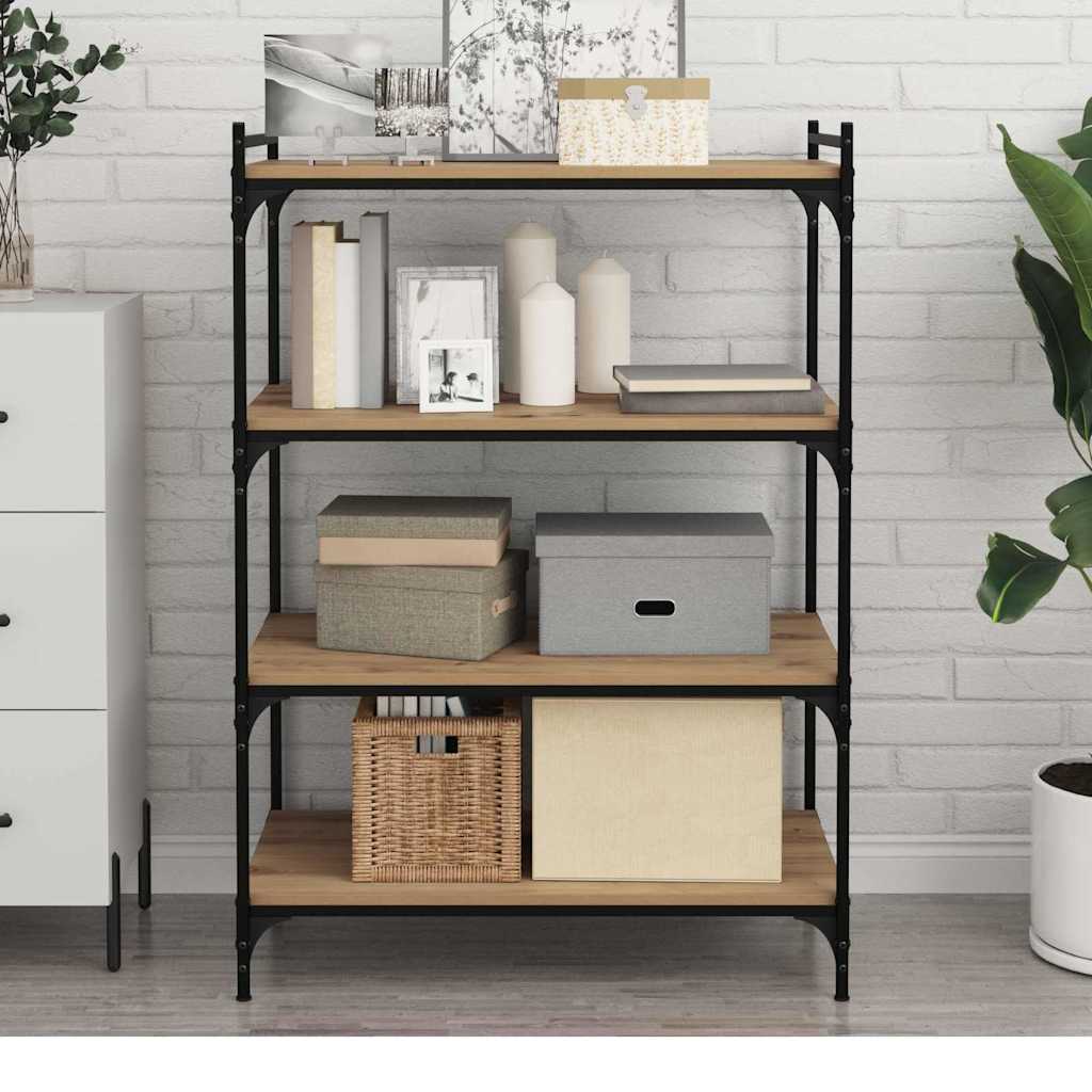 Knygų lentyna 4 pcs Ruda 80 x 40 x 1.5 cm Apdirbta mediena