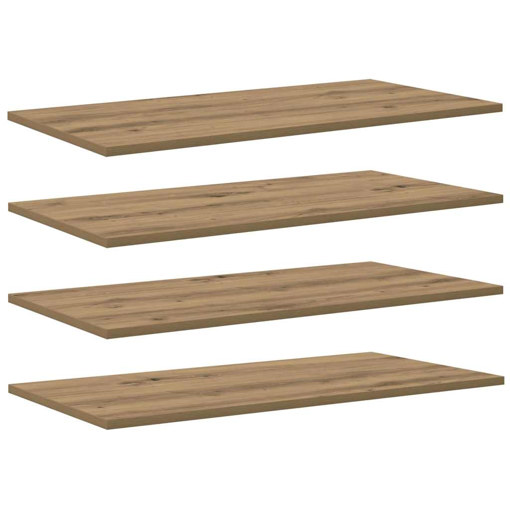 Knygų lentyna 4 pcs Ruda 80 x 40 x 1.5 cm Apdirbta mediena