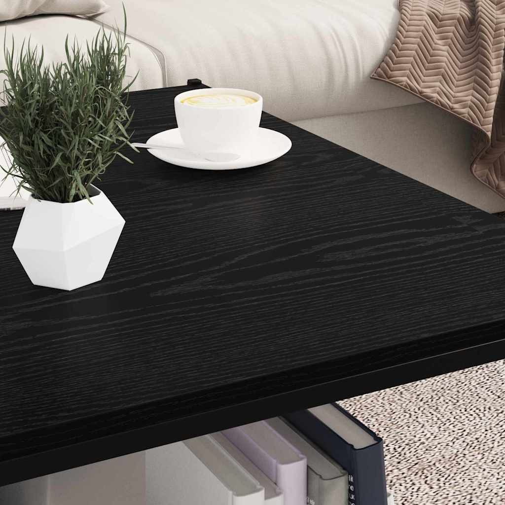 Knygų lentyna 4 pcs Juodas 80 x 40 x 1,5 cm Apdirbta mediena