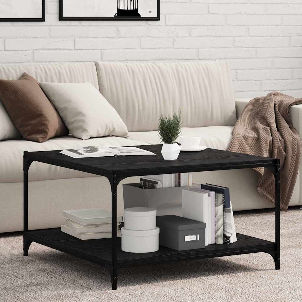 Knygų lentyna 4 pcs Juodas 80 x 40 x 1,5 cm Apdirbta mediena