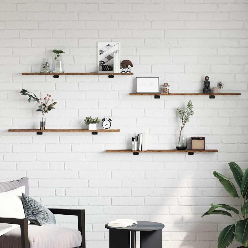 Book shelf 4 pcs Brown 100 x 10 x 1.5 cm Engineered wood