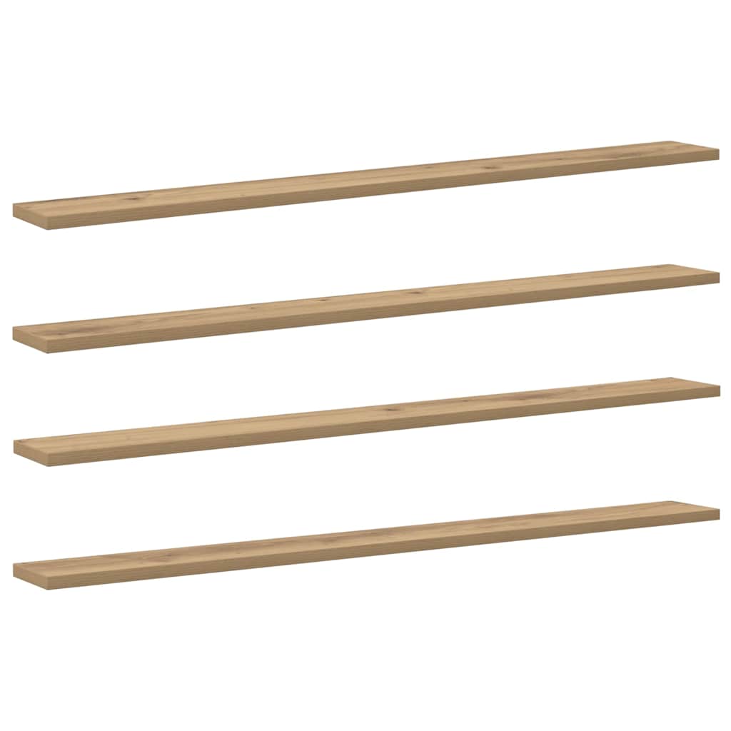 Knygų lentyna 4 pcs Ruda 100 x 10 x 1.5 cm Apdirbta mediena