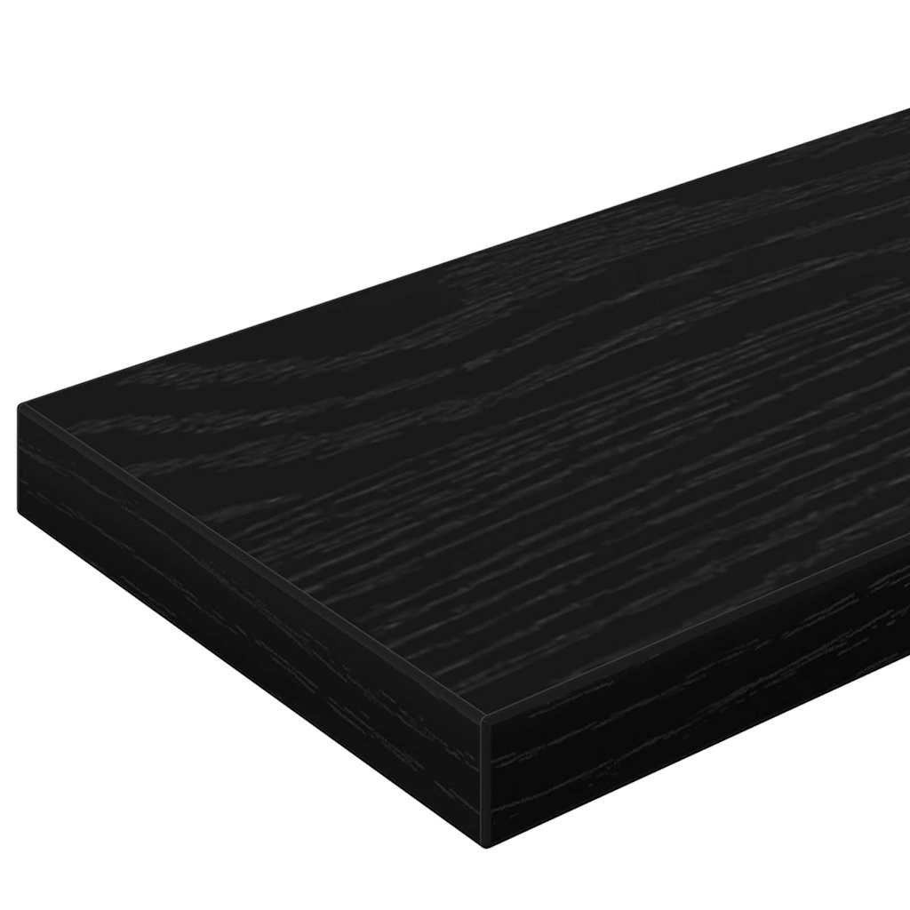 Knygų lentyna 4 pcs Juodas 100 x 10 x 1,5 cm Apdirbta mediena