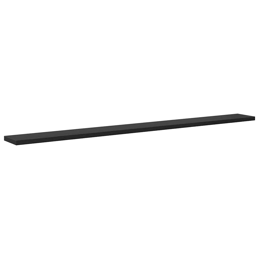 Knygų lentyna 4 pcs Juodas 100 x 10 x 1,5 cm Apdirbta mediena