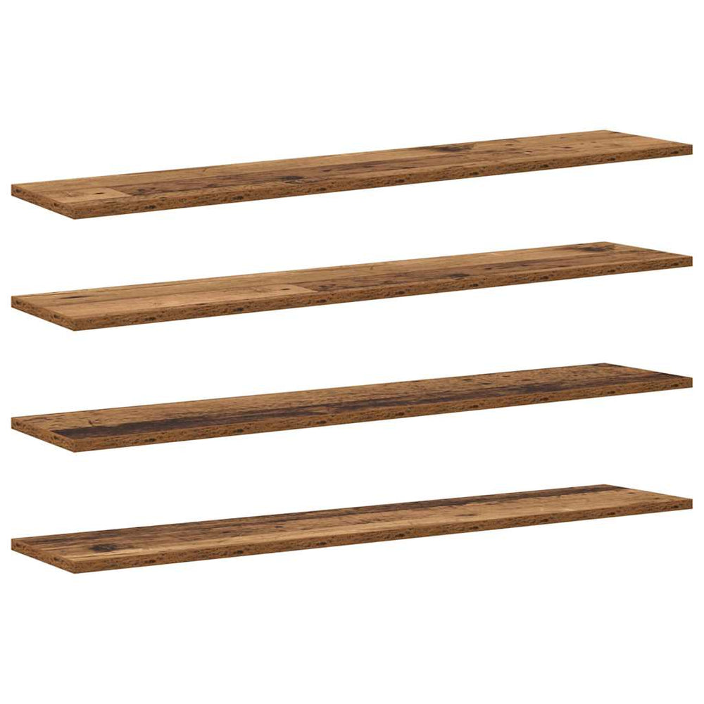 Knygų lentyna 4 pcs Ruda 100 x 20 x 1,5 cm Apdirbta mediena