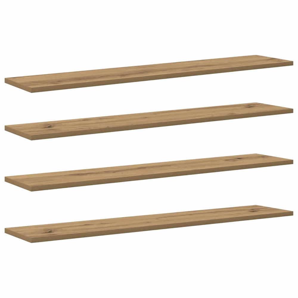 Knygų lentyna 4 pcs Ruda 100 x 20 x 1,5 cm Apdirbta mediena