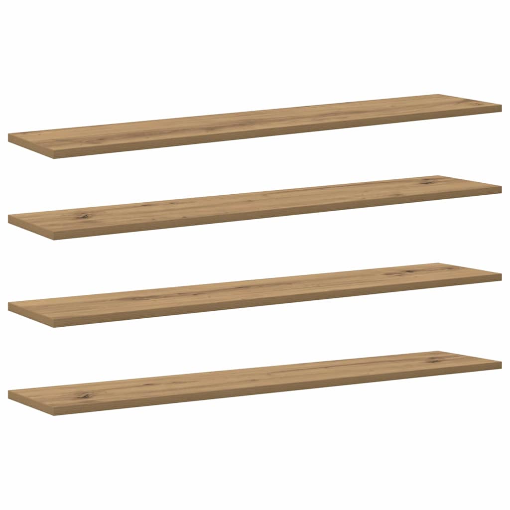 Knygų lentyna 4 pcs Ruda 100 x 20 x 1,5 cm Apdirbta mediena
