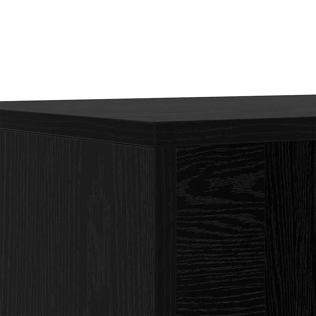 Shoe Bench Black Oak 102 x 35 x 35 cm Engineered Wood