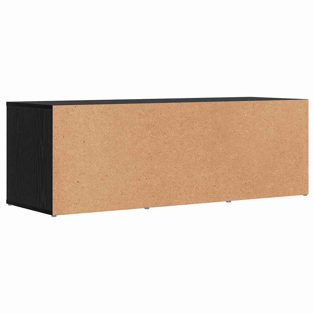 Shoe Bench Black Oak 102 x 35 x 35 cm Engineered Wood