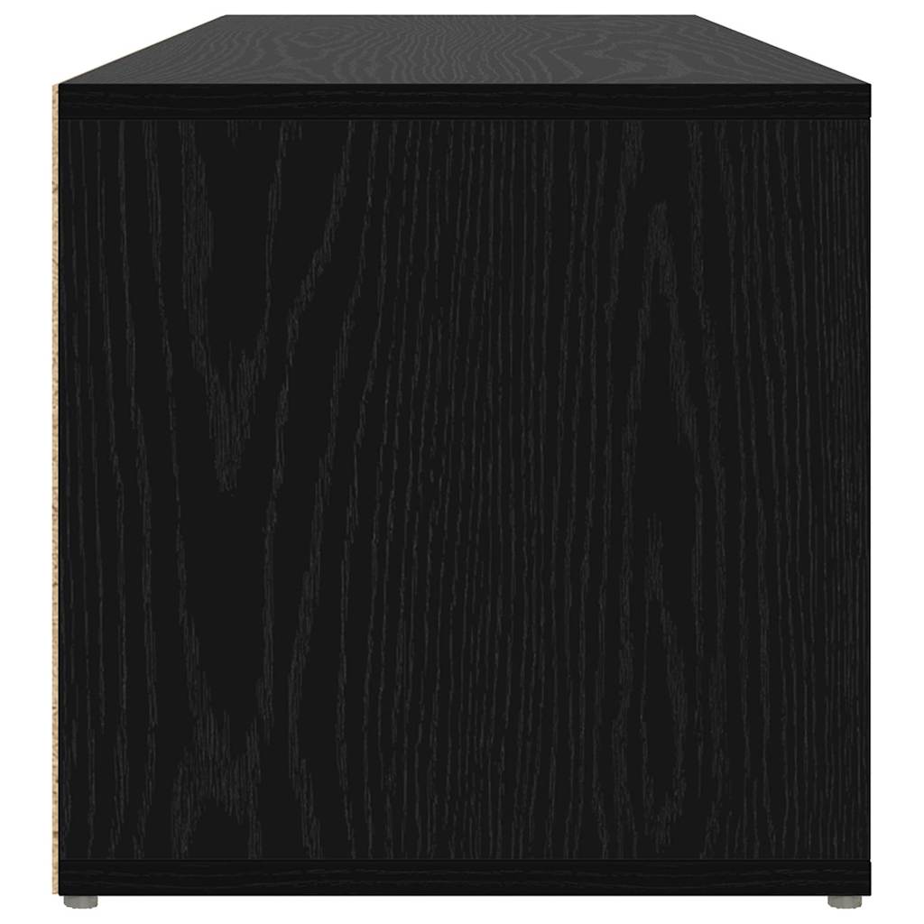 Shoe Bench Black Oak 102 x 35 x 35 cm Engineered Wood