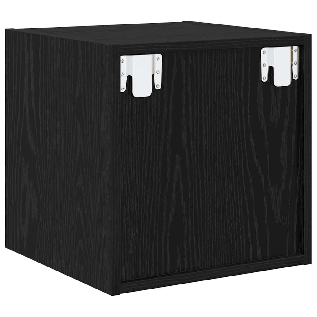 Wall cabinet black oak 37 x 37 x 37 cm Engineered wood