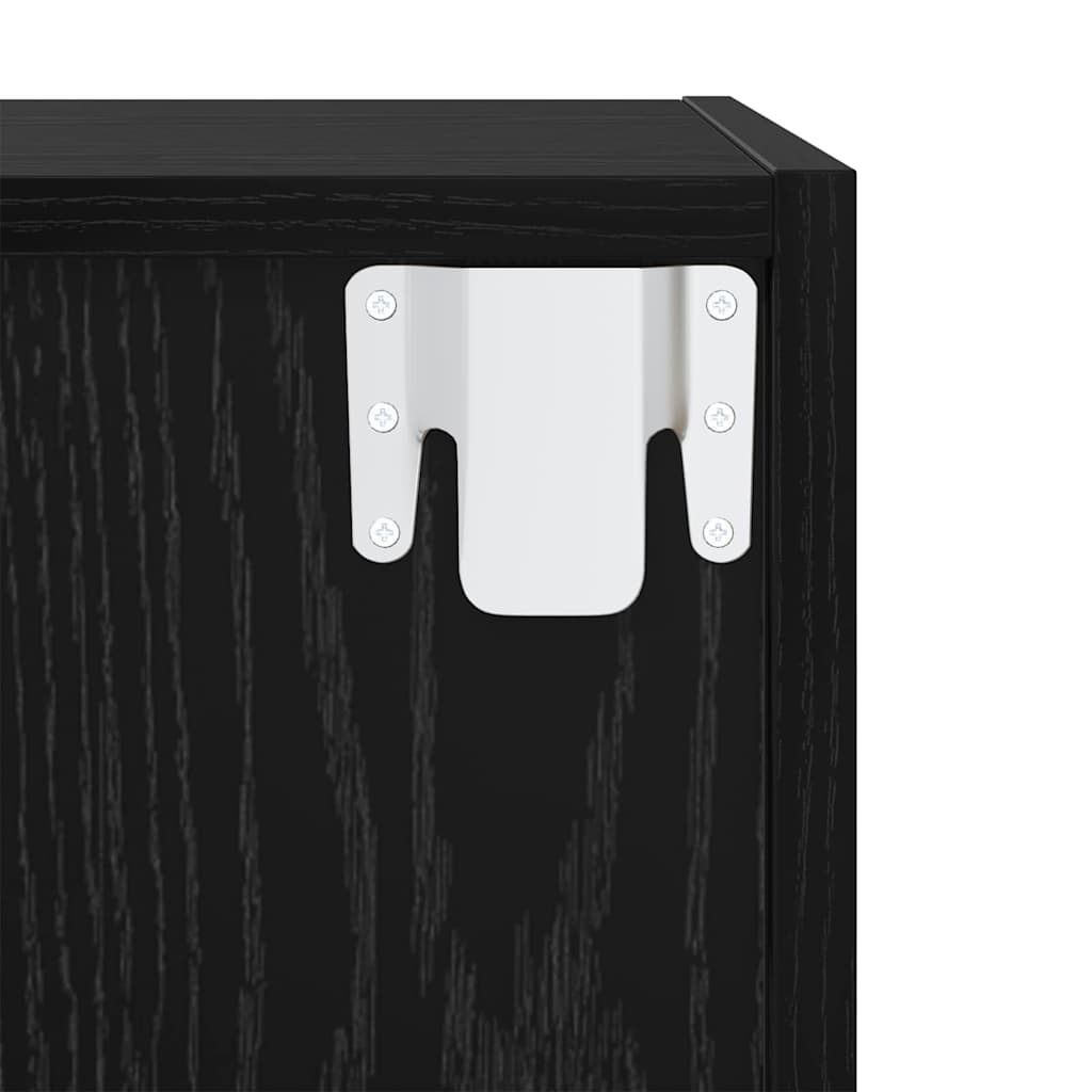 Wall cabinet 2 pcs Black oak 37 x 37 x 37 cm