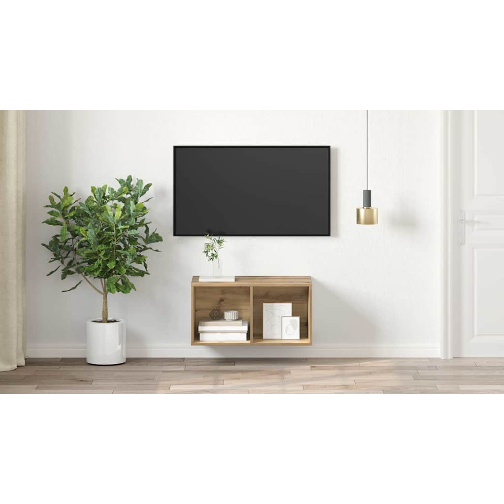 TV spinta artisano ąžuolo 37 x 37 x 72 cm Apdirbta mediena