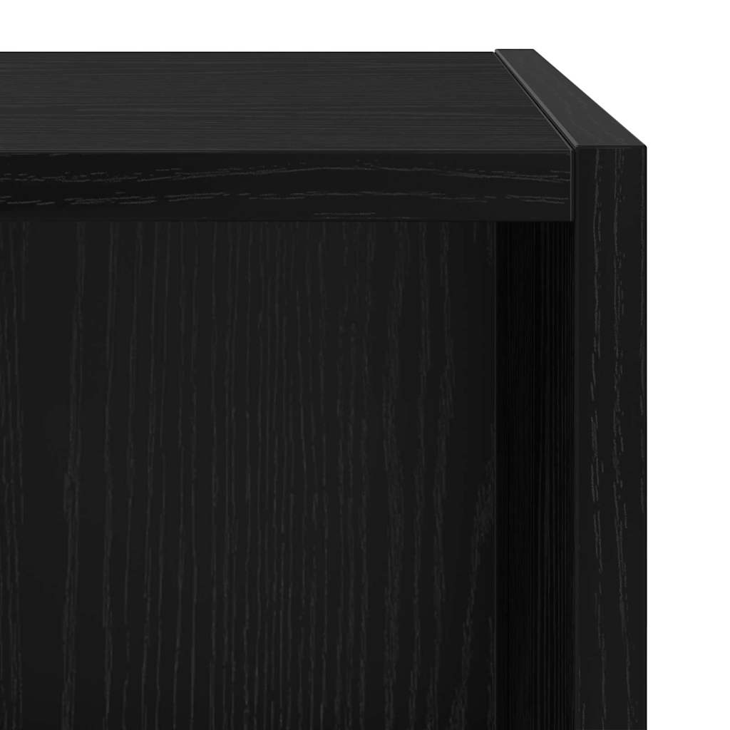 TV cabinet black oak 37 x 37 x 72 cm Engineered wood