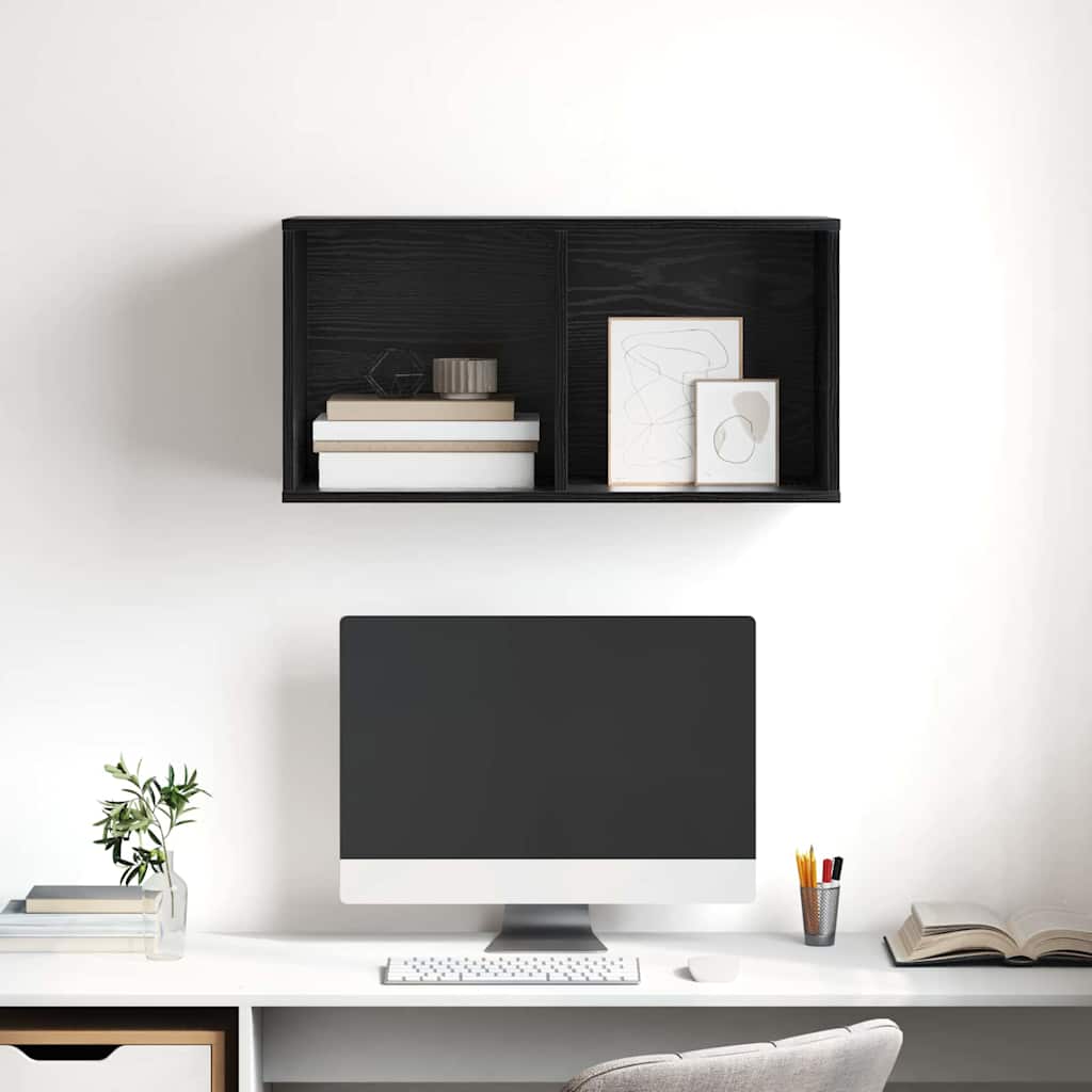 TV cabinet black oak 37 x 37 x 72 cm Engineered wood