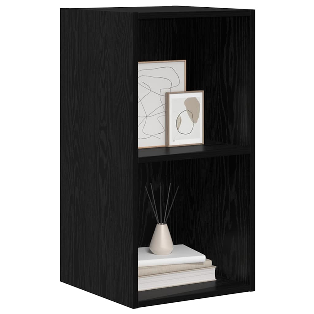 TV cabinet black oak 37 x 37 x 72 cm Engineered wood
