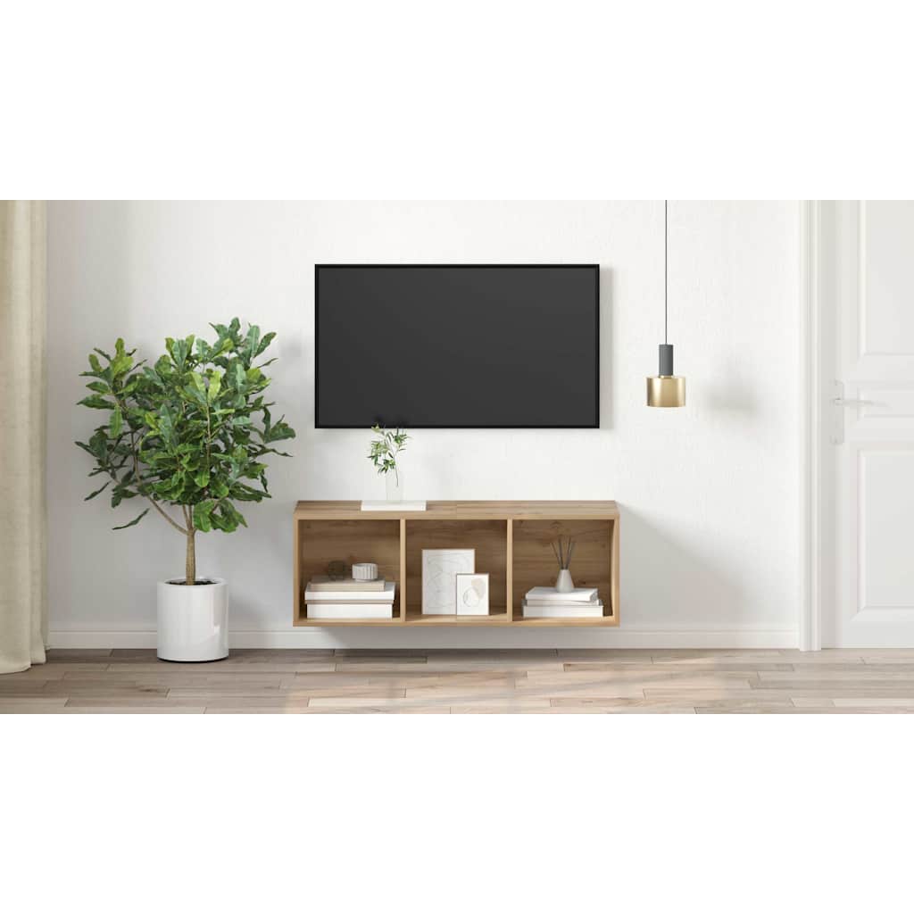 TV spinta artisano ąžuolo 37 x 37 x 107 cm Apdirbta mediena