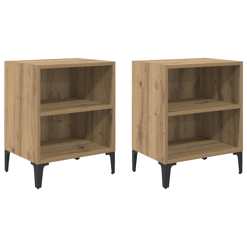 Šalia lovos spintelė 2 pcs artisano ąžuolo 40 x 30 x 50 cm