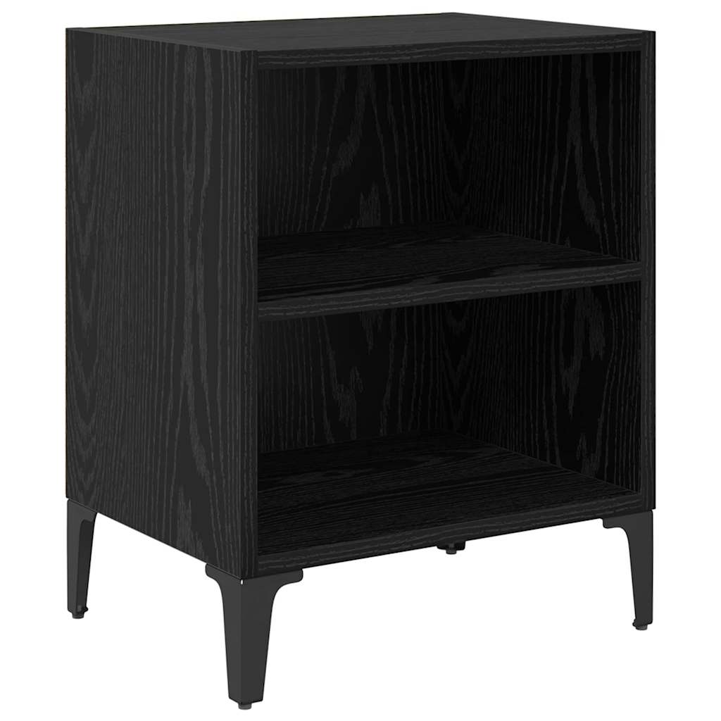 Bedside tables 2 pcs black oak 40 x 30 x 50 cm