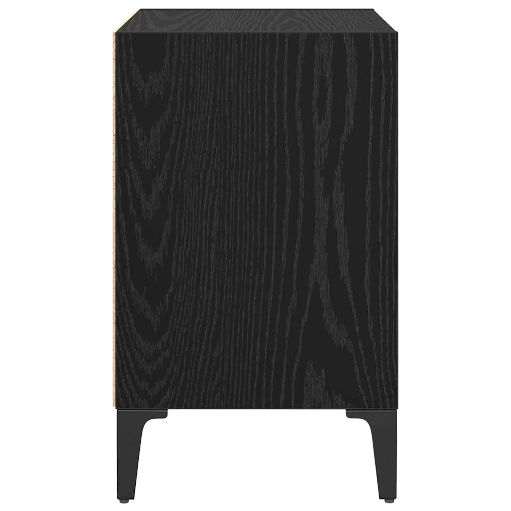 Bedside tables 2 pcs black oak 40 x 30 x 50 cm
