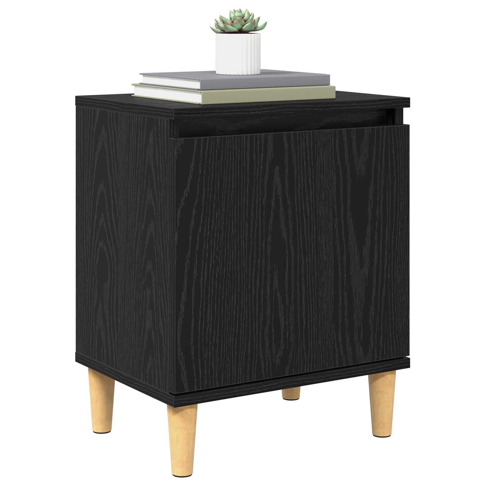 Bedside cabinet black oak 40 x 30 x 50 cm