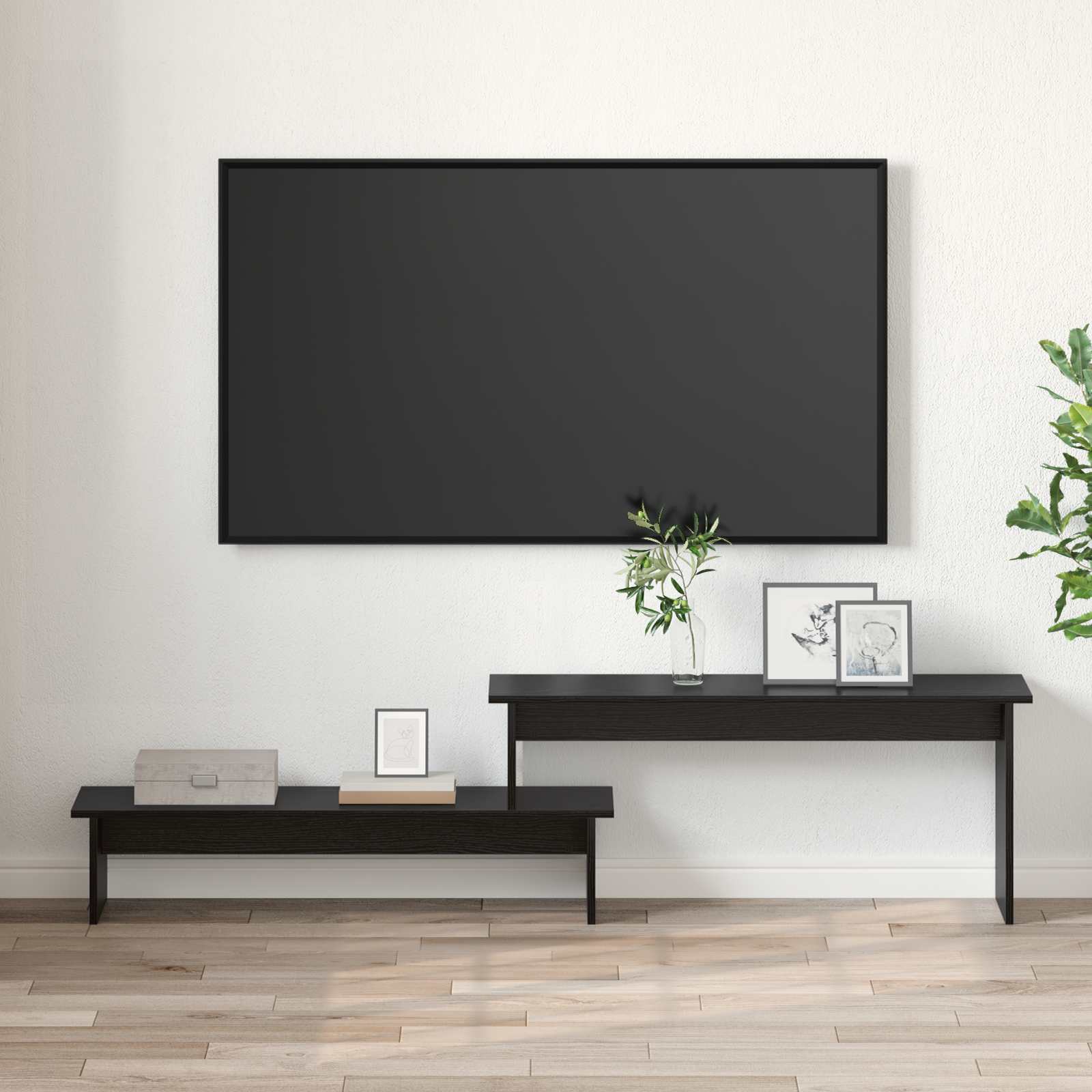 TV cabinet black oak 180 x 30 x 43 cm