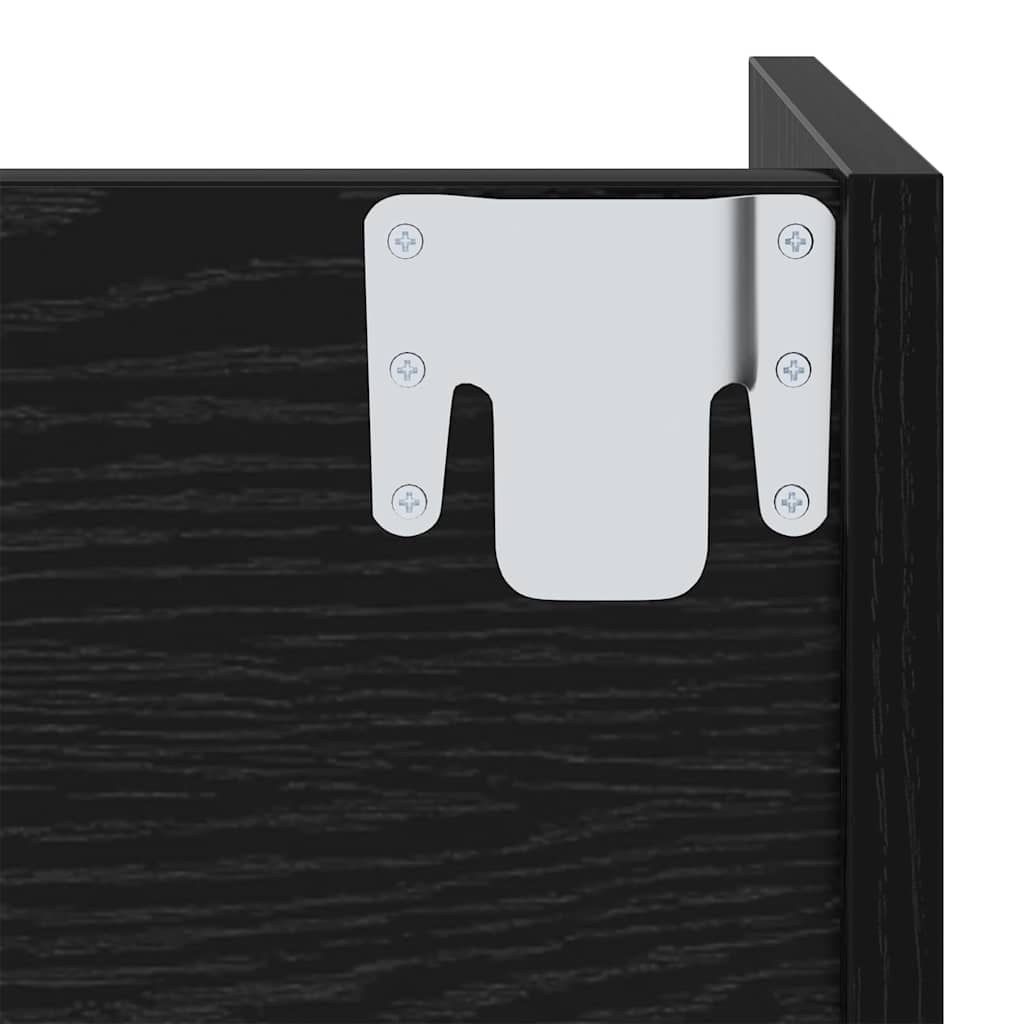 Batu skrynia su lentyna 2 pcs Juodas ąžuolas 60 x 18 x 60 cm
