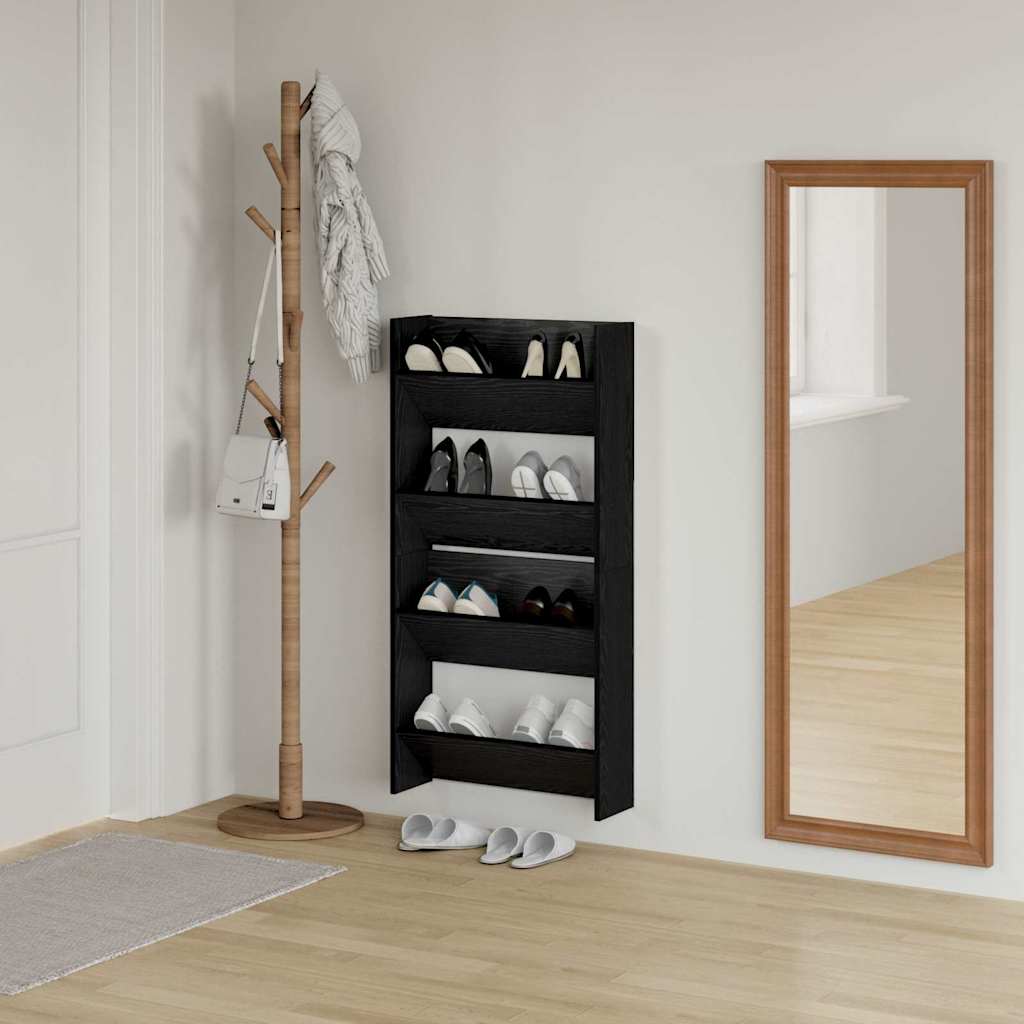 Batu skrynia su lentyna 2 pcs Juodas ąžuolas 60 x 18 x 60 cm
