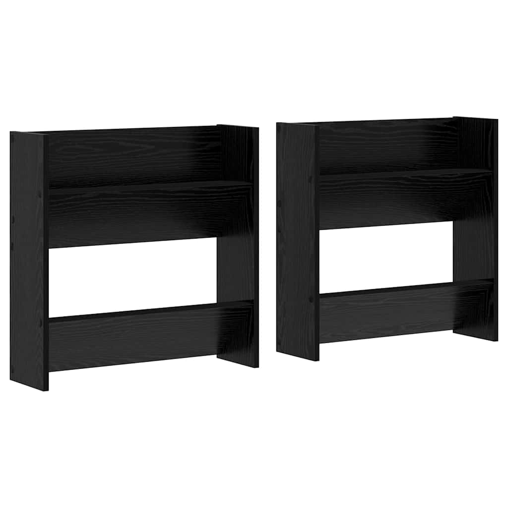 Batu skrynia su lentyna 2 pcs Juodas ąžuolas 60 x 18 x 60 cm