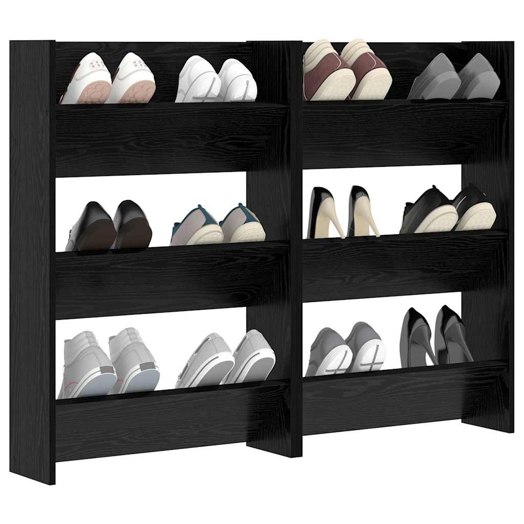 Batu skrynia su lentyna 2 pcs Juodas ąžuolas 60 x 18 x 90 cm