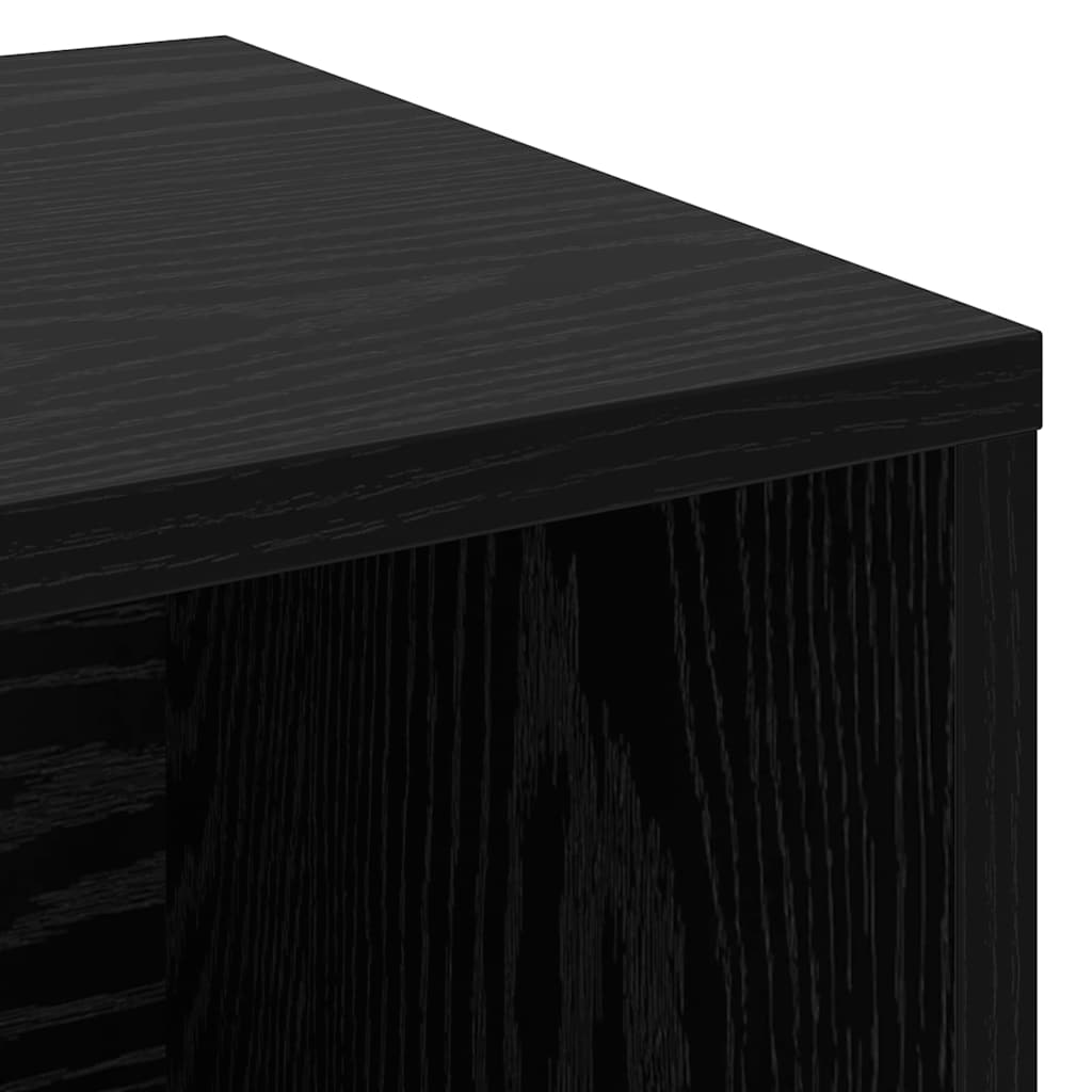 Apavu sols ar plauktu melns ozols 103 x 30 x 54,5 cm