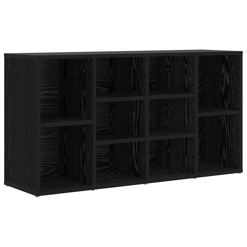 Apavu sols ar plauktu melns ozols 103 x 30 x 54,5 cm