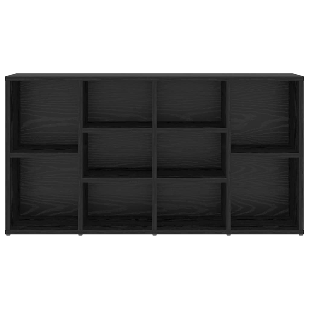 Apavu sols ar plauktu melns ozols 103 x 30 x 54,5 cm