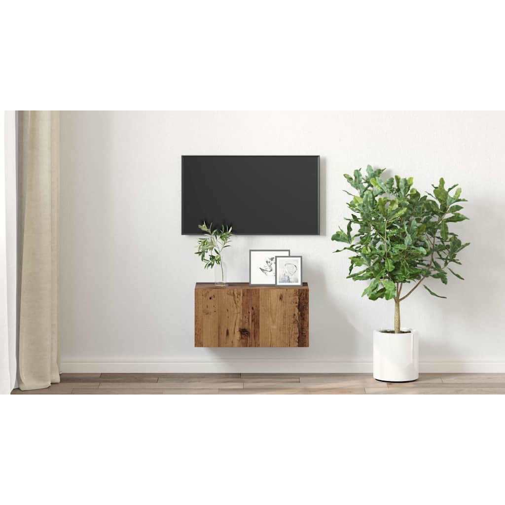 TV spintelių komplektas Ruda 60 x 30 x 30 cm Apdirbta mediena