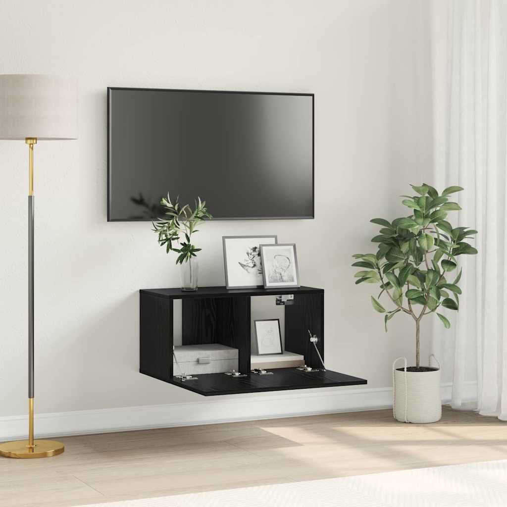 Televizora skapīšu komplekts Melns 60 x 30 x 30 cm Apstrādāta koksne